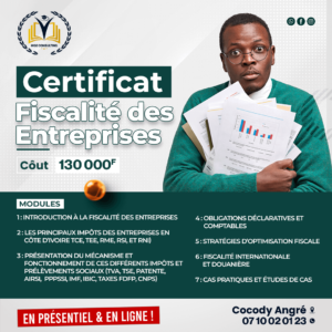 Certificat en Fiscalité des Entreprises – Maîtrisez les Obligations Fiscales