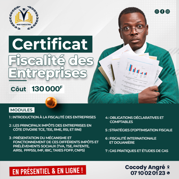 Certificat en Fiscalité des Entreprises – Maîtrisez les Obligations Fiscales