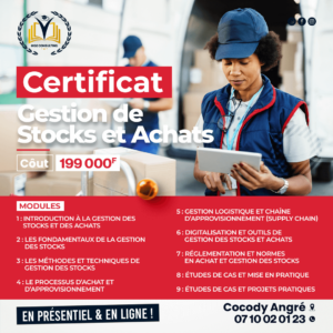 Certificat Gestion de Stocks et Achats – Approvisionnement & Logistique