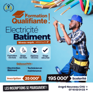 Formation Qualifiante Électricité Bâtiment – Installation et Maintenance Profsessionnelle