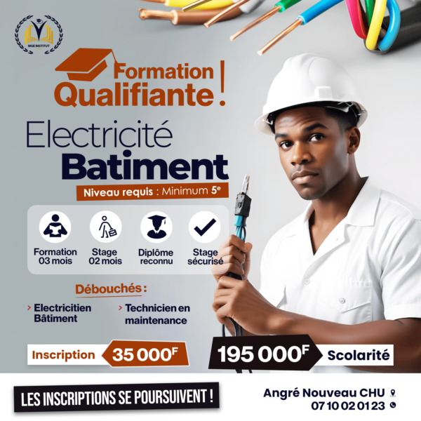 Formation Qualifiante Électricité Bâtiment – Installation et Maintenance Profsessionnelle
