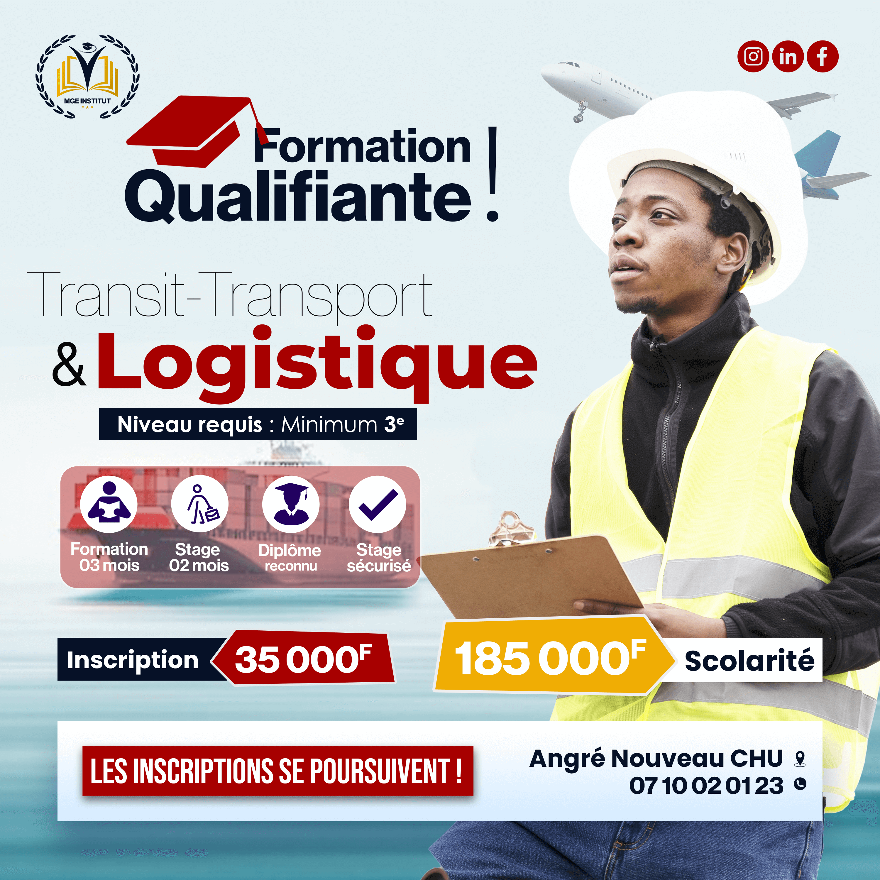 Formation Qualifiante Transit, Transport & Logistique – Opérations de chaîne logistique & fret international